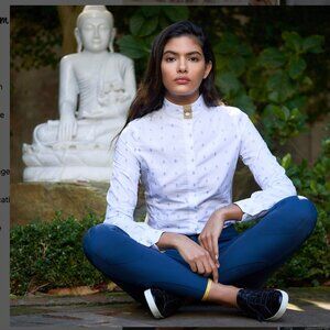 White Button Down Shirt for Women